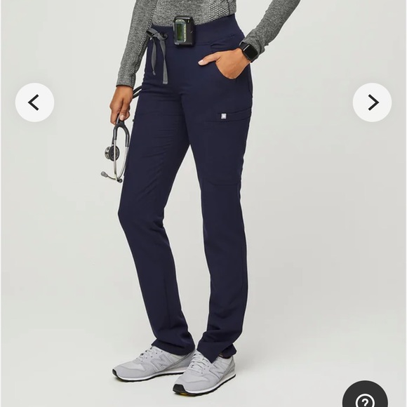 Figs Navy Yola Yoga Waistband Skinny Scrub Pants - XS - Picture 2 of 2